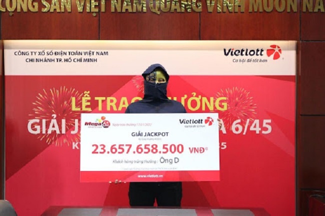 Mua vé Bao 10 - Người chơi tại Thành phố Hồ Chí Minh trúng thưởng Jackpot Mega 6/45 hơn 23 tỷ đồng